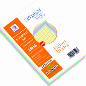 – FICHES BRISTOL COULEUR A5 -180