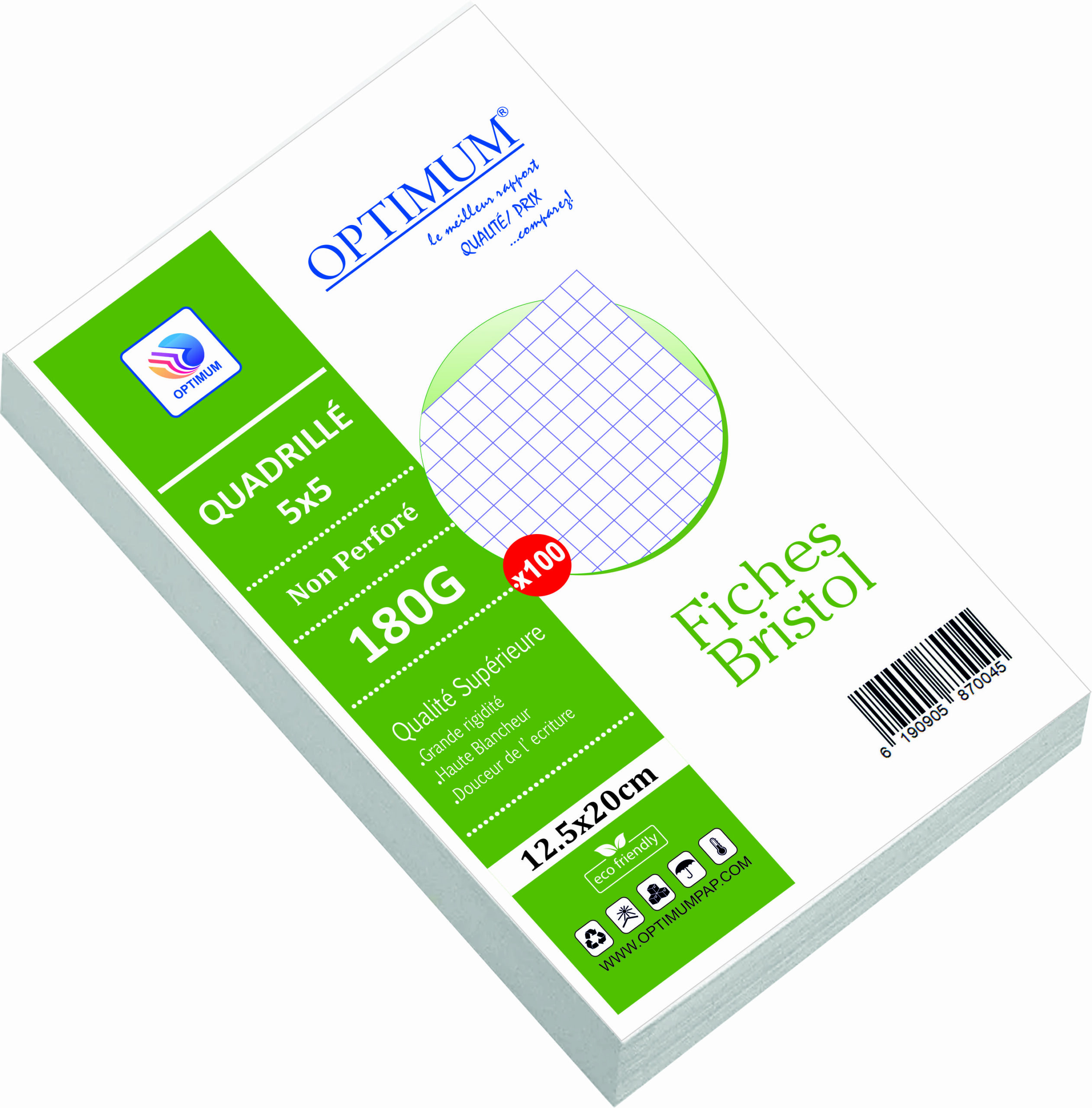Fiche Bristol Blanc A5